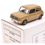 Jemini Models British Leyland Mini Clubman. In Harvest Gold (light brown) with green interior,