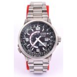 A Citizen Eco-Drive Red Arrows Pilot Watch BJ7050-54E with quartz movement. Stainless steel case and