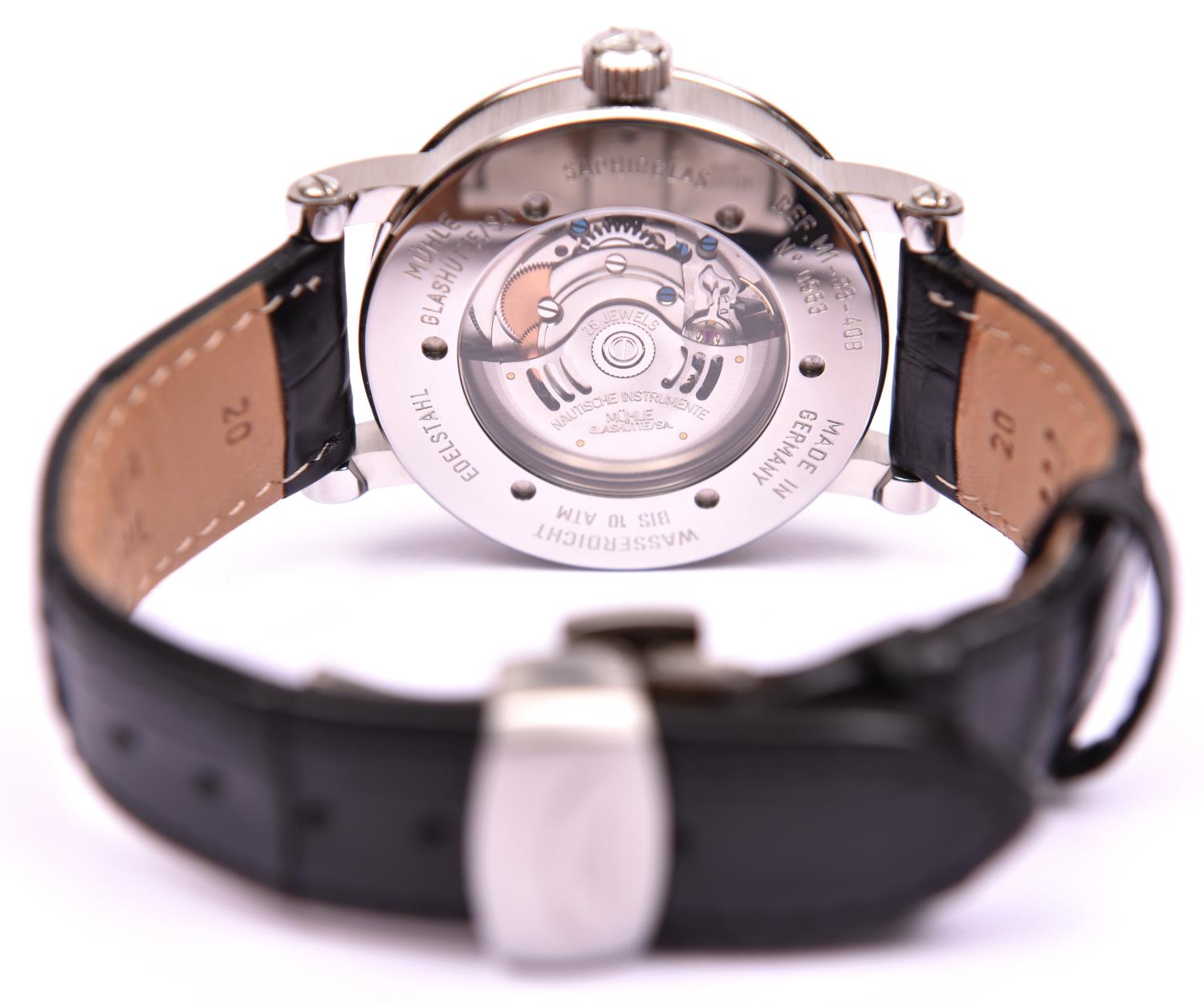 A Nautische Instrumente Muhle Teutonia II watch with automatic self winding mechanism. With - Image 2 of 4
