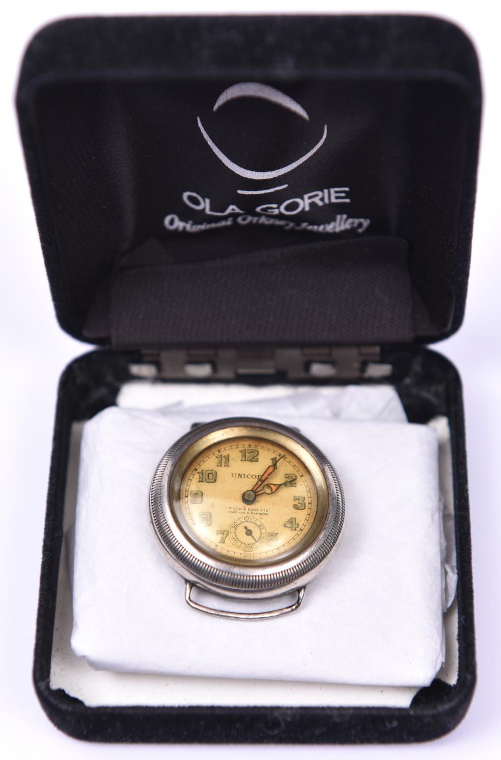 A Rolex Unicorn watch with manual wind movement and screw-off outer case. An early 20th Century - Image 3 of 5