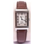 A Jaeger Le Coultre Reverso Automatic watch with automatic self winding mechanism. With stainless