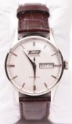 A Tissot Automatic Visodate watch with automatic self winding mechanism. Stainless steel case,