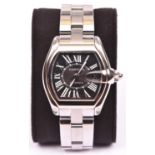 A Cartier Roadster Automatic watch with automatic self winding mechanism. Stainless steel case and