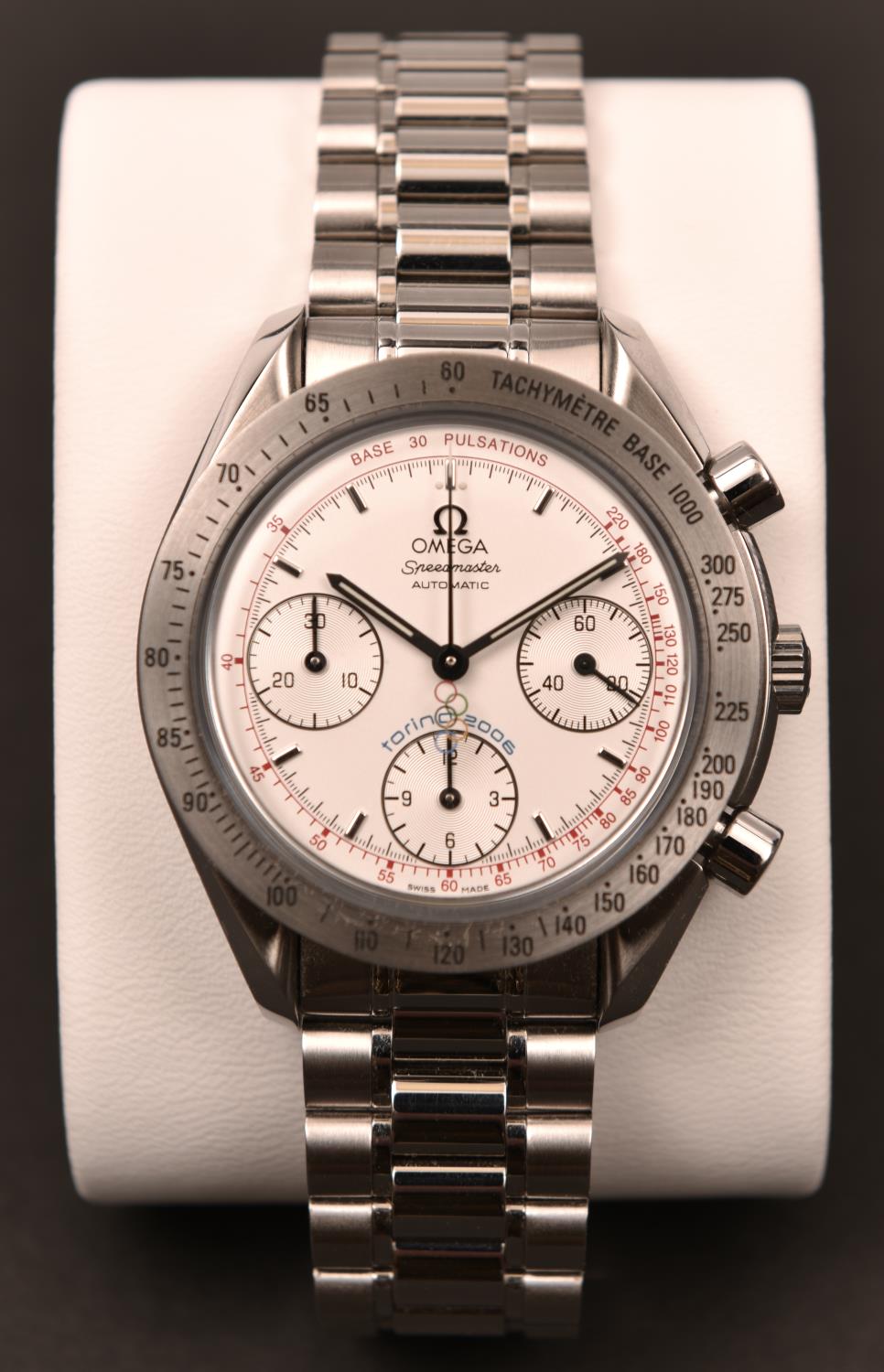 An Omega Speedmaster Chronograph Torino 2006 watch with automatic self winding mechanism. A