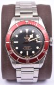 A Tudor Black Bay Heritage watch with automatic self winding mechanism. Stainless steel case and