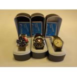 3x Lorus wrist watches. A Titanium Aviator. A Diver's Light. A Diver's Pepsi with stainless steel