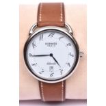 A Hermes AR4.810 Arceau Automatic watch with automatic self winding mechanism. With stainless