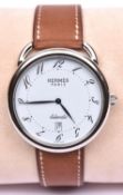 A Hermes AR4.810 Arceau Automatic watch with automatic self winding mechanism. With stainless
