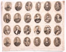 Four uncut sheets of coloured printed silk cigarette pictures: national coats-of-arms (two sets,