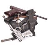 6 air pistols: .177" Chinese break action with one piece brown plastic stock, GWO & Clean condition,
