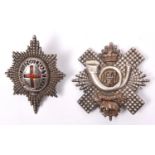 A Coldstream Guards officer’s unmarked silver and enamel Field cap badge, basically GC (the centre
