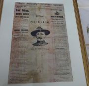 A Boer War Souvenir News-sheet celebrating the Relief of Mafeking, headed “Natal Mercury Souvenir
