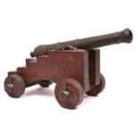 A good late 18th century bronze signal cannon, almost identical to the previous lot, barrel 16¼”