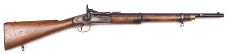 A Volunteer Artillery Snider Enfield .577 breech loading carbine Mk1, 40" overall, barrel 24",