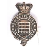 A Vic WM glengarry badge of the “Queen’s (Westr) Rifle Vols”, GC (traces of blackening) £30-40