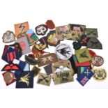 Approximately 180 modern military cloth badges, mostly British and a few American, including subdued