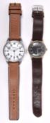 An Arctos WWII period German DH pattern wristwatch, with black dial, luminous numerals and hands,