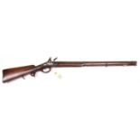 A German 16 bore flintlock sporting gun, c 1770, 41½” overall, 2 stage twist barrel 26¾”, with