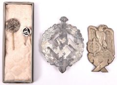 2 Third Reich SA tiepins, also 2 SA badges. GC (4) £60-80