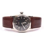 DH marked Silvana wristwatch. Serial D354613H. Plated case, refinished, 34mm without crown.