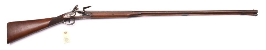 A good 12 bore Scottish flintlock sporting gun by William Heriot of Edinburgh, c 1775; 56"