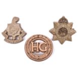 3 WWII plastic badges: Women’s Home Guard, and Women’s Land Army Proficiency, both with pin fittings