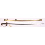 A good Victorian 1822 pattern field officer’s sword, blade 32½” with maker’s name “W. Buckmaster and