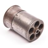 An original spare cylinder for a 5 shot 54 bore Adams or Tranter percussion revolver, engraved “