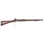 A scarce Australian Victoria State Force .563" Lancaster oval bore percussion 2 band short rifle,