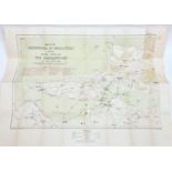 A pre WWI War Office map on linen of the “Peninsula of Gallipoli and the Asiatic shore of the