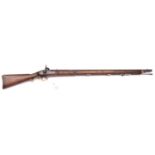 A good 1842 pattern percussion musket, 55" overall, barrel 39", London proofs, lock marked with