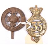 A pre 1881 OR’s glengarry badge of the 35th (Royal Sussex) Regiment, generally GC (some wear, one