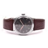 DH marked Phenix wristwatch. Serial D 961 H. Bright plated case, some wear to plating, 33mm