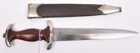 A Third Reich SA dagger, by Wilh. Kober & Co, Suhl, in its sheath QGC (worn, hilt mounts replated,