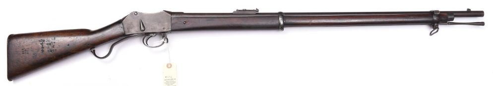 A Martini Henry Mk 1 upgrade .577/450" service rifle marked “24” on breech (unit marking?), 49½”