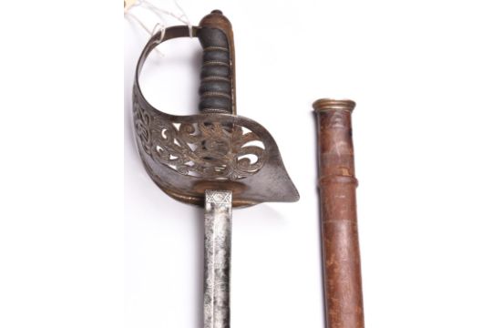 A George V 1897 pattern Indian Army Infantry officer’s levee sword, the slender Victorian blade - Image 2 of 2