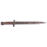 An 1888 2nd pattern bayonet for the Lee Metford rifle, the blade dated “12 “93", the pommel with