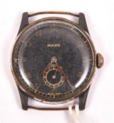 Mulco Kriegsmarine wristwatch. Serial K7178M. Plated case, all plating missing, 31mm without