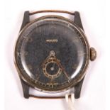 Mulco Kriegsmarine wristwatch. Serial K7178M. Plated case, all plating missing, 31mm without