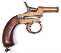 A very scarce Royal Navy Mk1 Igniter pistol for instantaneous fuze; gun metal body and screw barrel,