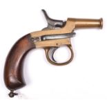 A very scarce Royal Navy Mk1 Igniter pistol for instantaneous fuze; gun metal body and screw barrel,