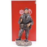 An Ashmor hand painted Fine Bone China figure representing a Falklands War soldier of the 2nd Bn The