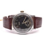 DH marked Silvana wristwatch. Serial D335541H. Plated case, brushed finish, some plating wear and