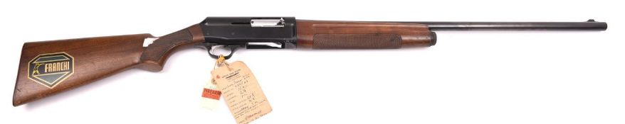 **A 12 bore x2¾” Italian Franchi unrestricted semi automatic tube magazine shotgun, number 082544,