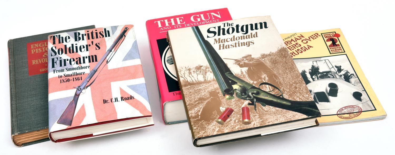 “The British Soldiers Firearm” by C H Roads, 1994 reprint; “English Pistols and Revolvers” by J N