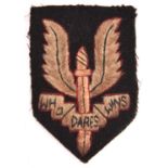 301 A WWII SAS beret badge, OR’s embroidered type. GC £40-50