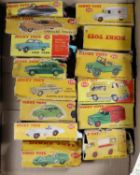 14x Dinky Toys cars. Including; Austin Atlantic Convertible (106), Cadillac Tourer (131), Ford Capri