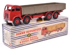 Dinky Supertoys Foden 8-wheel Diesel Wagon (901). Type 2 example with red cab, chassis and wheels,