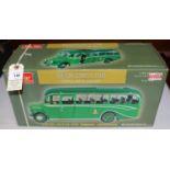 A Sunstar 1:24 scale Bedford OB Duple Vista Coach. In King Alfred Omnibus Company Ltd green