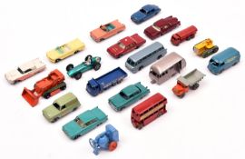 20 Matchbox Series. 3 Cement Mixer, 5 London Bus, 6 Quarry Truck, 8 Caterpillar Tractor, 11 Petrol